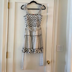 River Island Polka Dot Mini Beach Dress - White